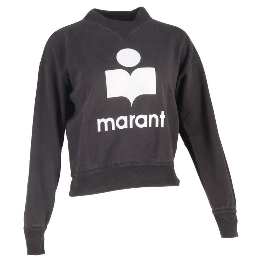 Isabel Marant Etoile Logo-Print Sweater in Black Cotton